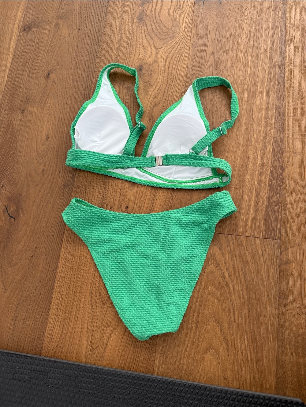 RVCA Floral and Peach Mix Bikini Set - Green, Peach, Black - Picture 5 of 10